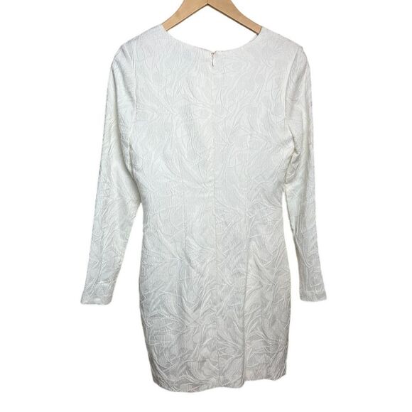 One33 Social Light Ivory Fringe Jacquard Dress NWT Sz. 6 - Picture 4 of 9